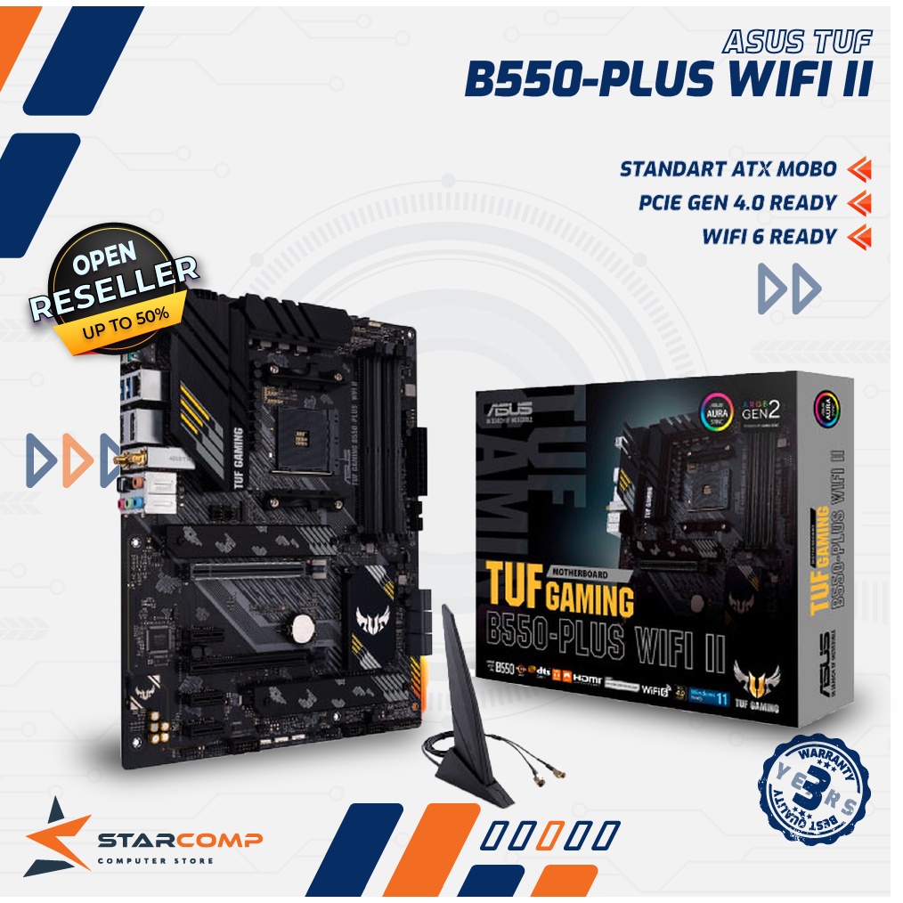 ASUS TUF GAMING B550 PLUS WIFI II Mainboard AMD AM4 B 550 ATX DDR4