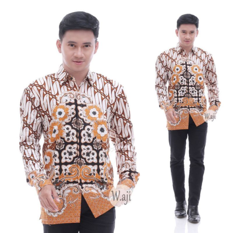 Kemeja Batik Pria Lengan Panjang Premium Modern