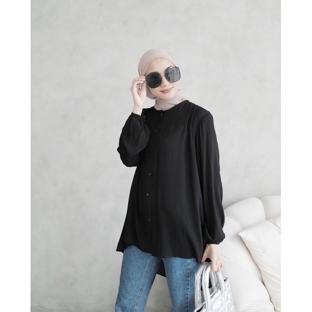 Yoryou blouse riana Blouse leopard blouse vanilla hijab