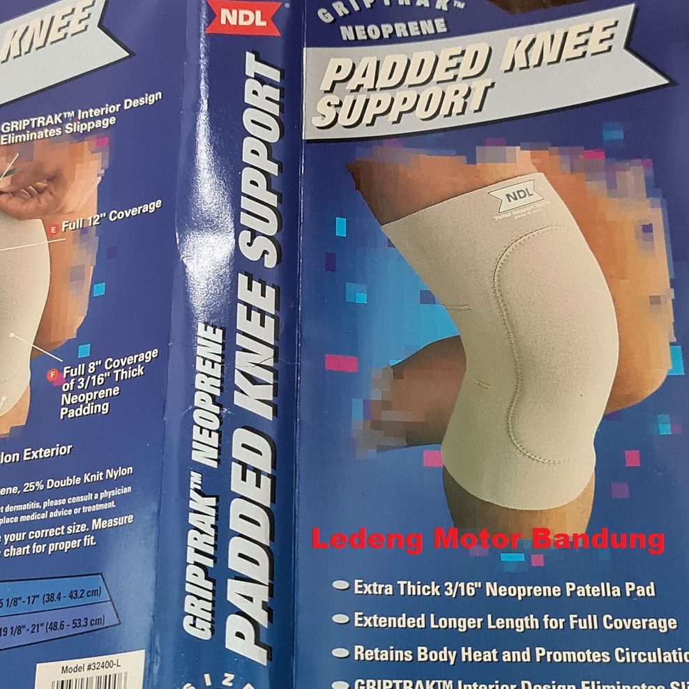 NDL Knee Pad Support Kain Elastis Deker Lutut Olahraga Lari