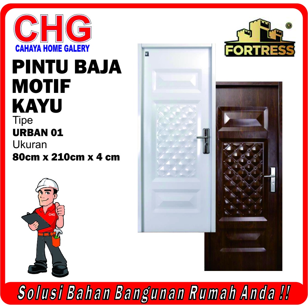 Pintu Kamar | Pintu Rumah Baja Fortress 80x210 - URBAN 80.04