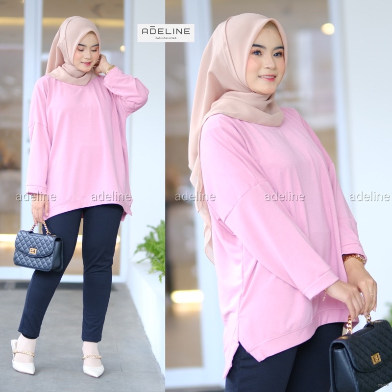 AM - Atasan Kalong Blouse Wanita Jumbo Batwing Bigsize Oversize / 521-7108