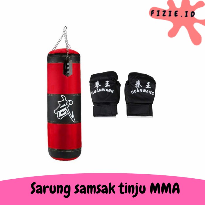 Samb Sarung Samsak Tinju Mma Boxing Punching Sandbag Paket Latihan Tinju
