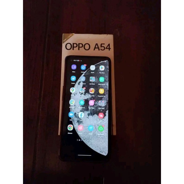 Jual OPPO A54 FULLSET RAM [4/64] MINUS LCD ADA WARNA BIRU CEK FOTO