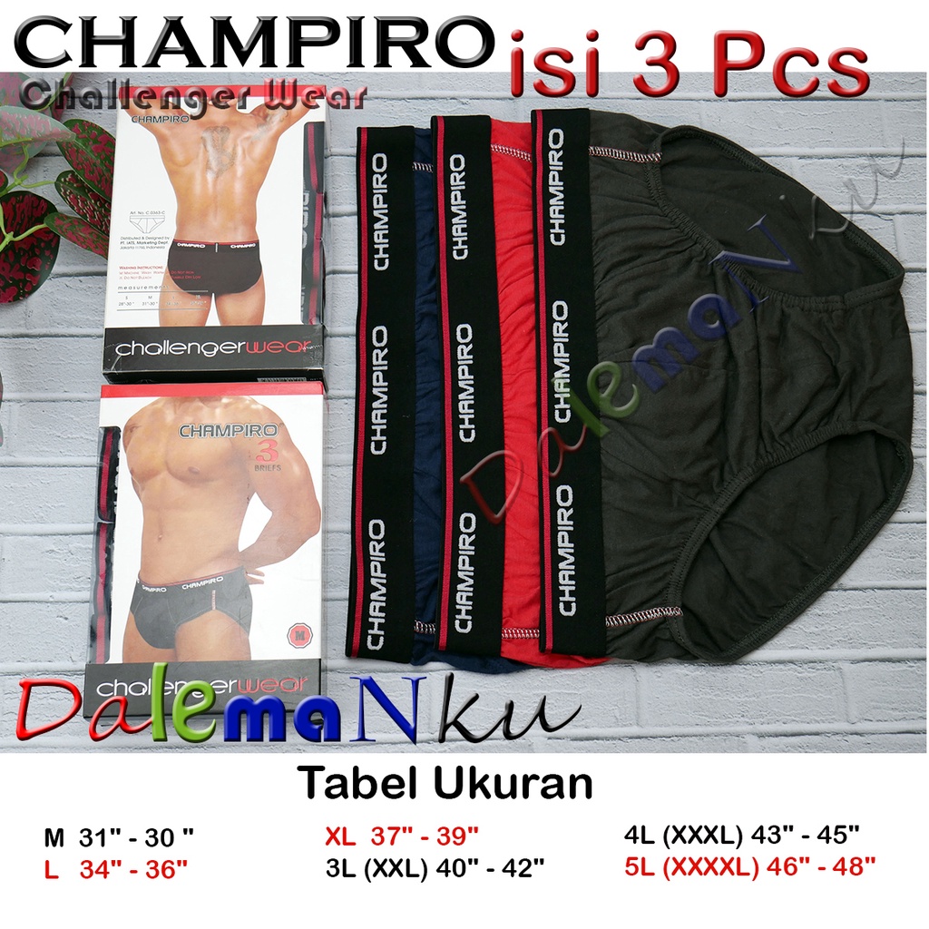 Celana Dalam Pria Champiro Challenger Wear C0363 Original