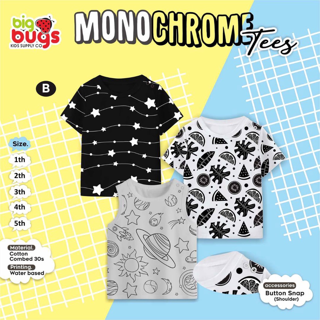 Monochrome Tees 3in1 by Bigbugs