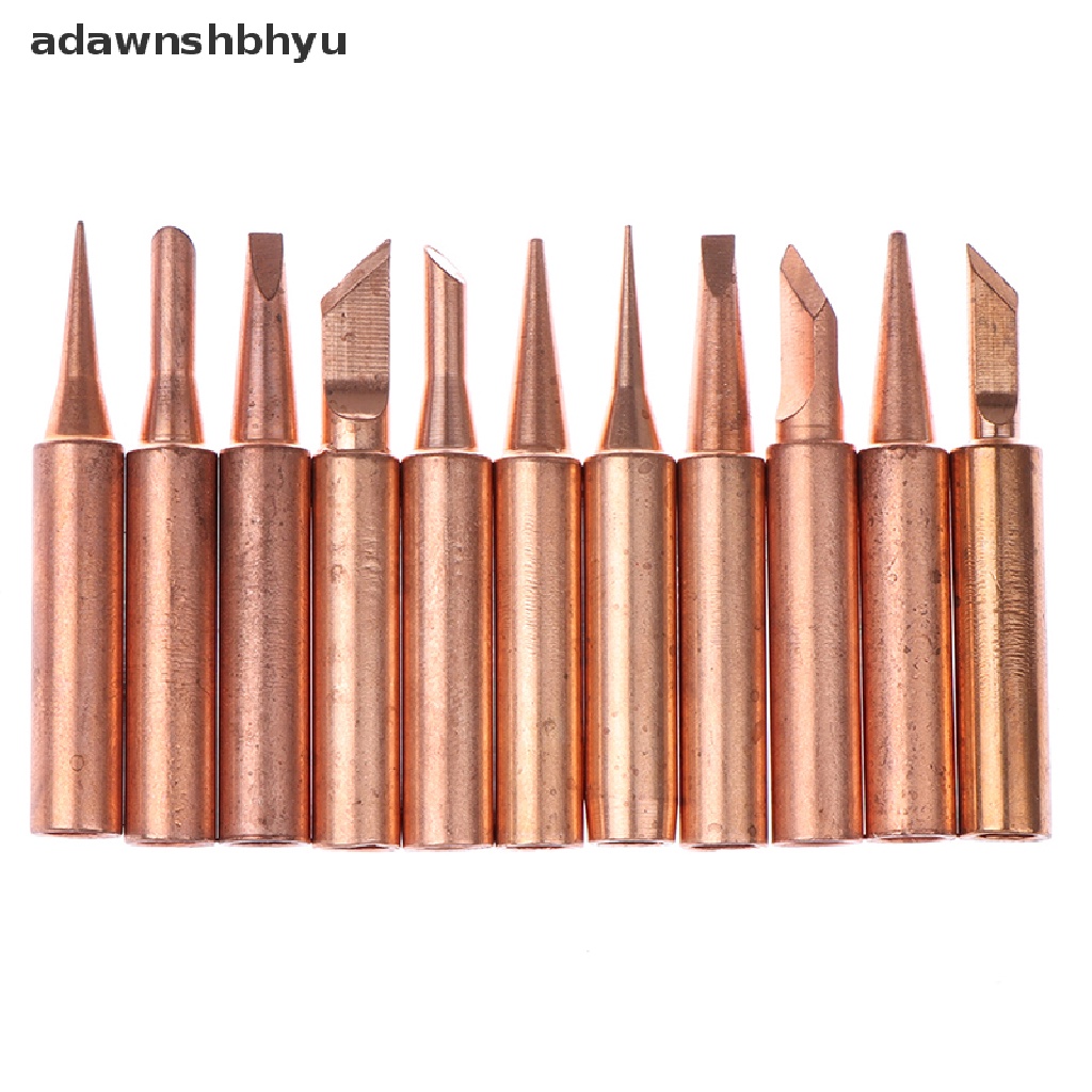 Adawnshbhyu 5/6pcs Tembaga Murni 900M-T Solder Ujung Besi Bebas Timah Solder Tip Kepala Las  Id