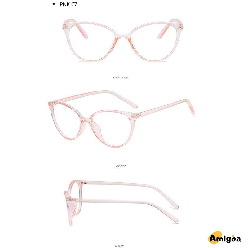 Korean Ladies Sunglasses Radiation Protection Glasses Ladies Fashion Cat Eye Glasses - AG2