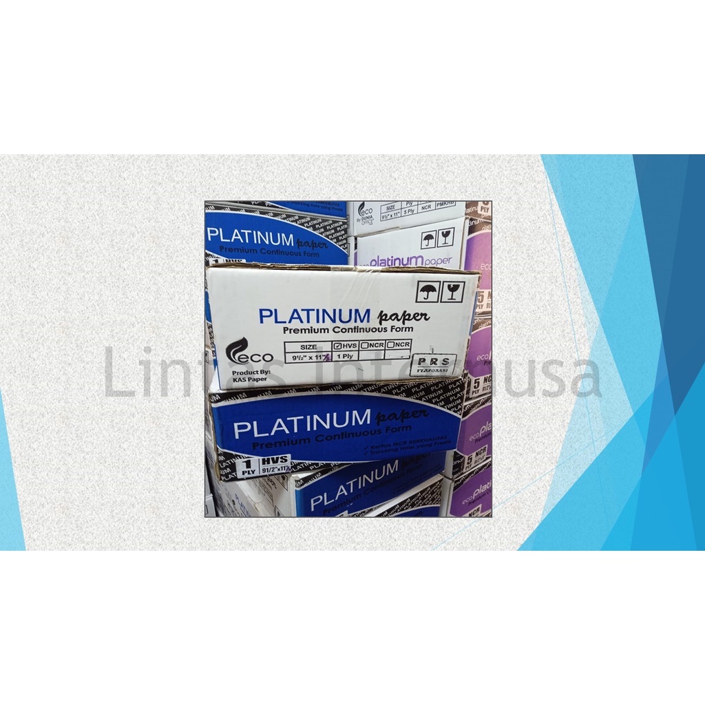 

Continuous Form Ukuran 9,5 Inch x 11/2 Inch, 1 Ply PRS ( Bagi 2 ) Merk Platinum/MERK JNS