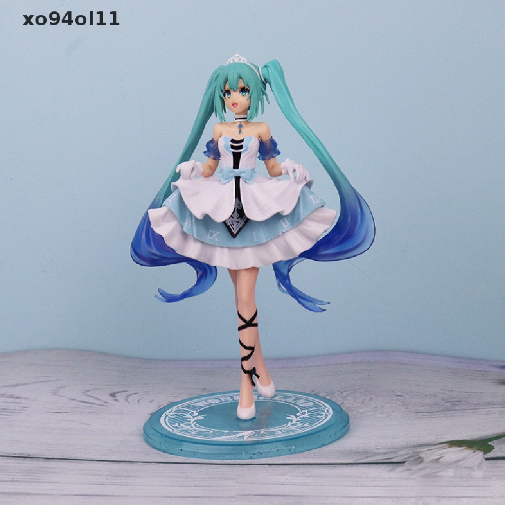 Patung Baju XO Anime Hatsune Miku Cute Kawaii Virtual Singer Miku Manga Statues Model OL