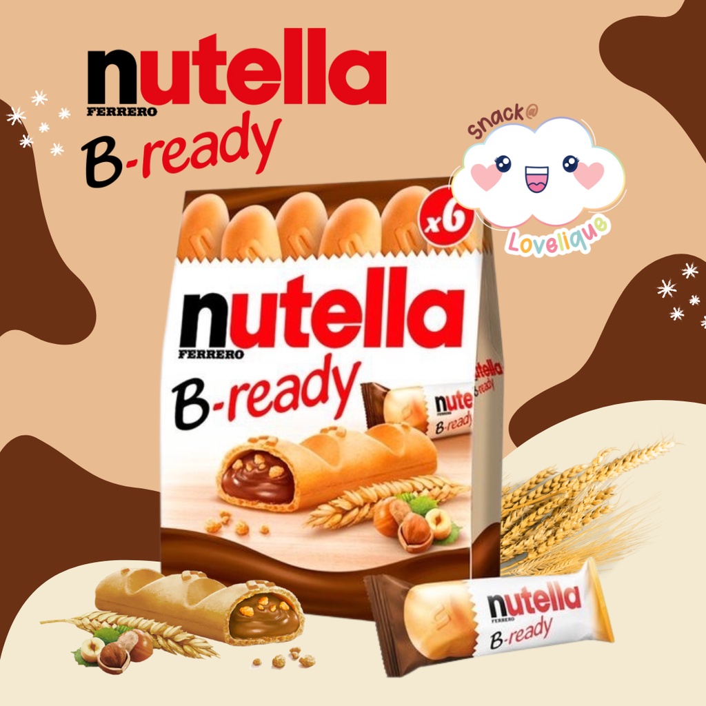 Jual (1 PACK ISI 6) Nutella B-Ready Ferrero Single Snack - Nutella B ...