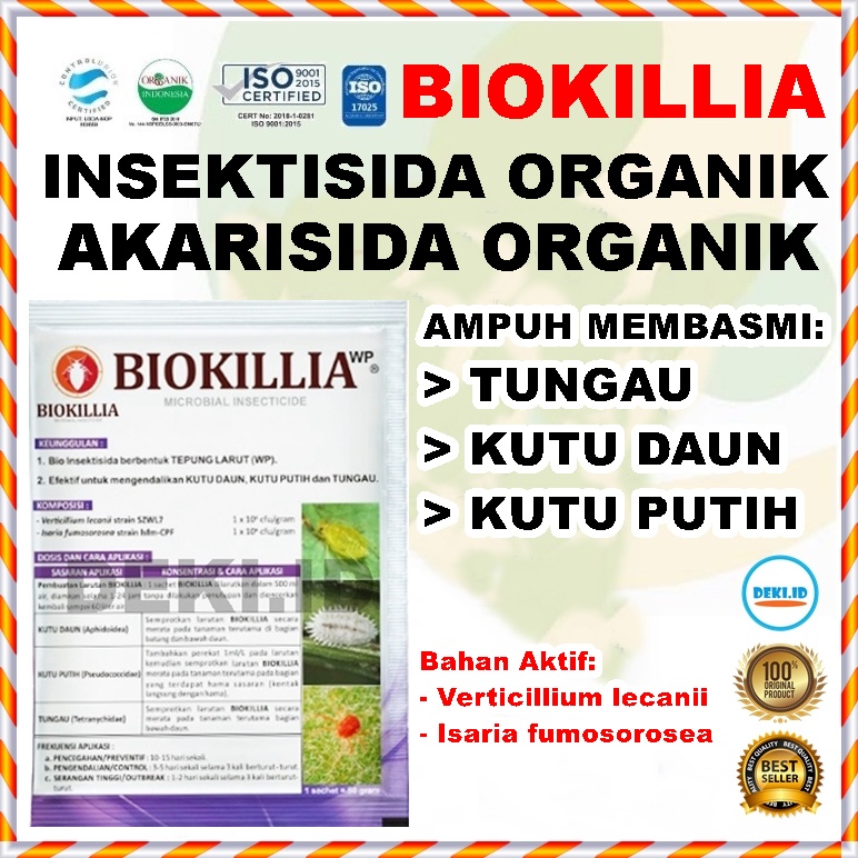 Jual Biokillia Gr Insektisida Akarisida Organik Verticillium Lecanii