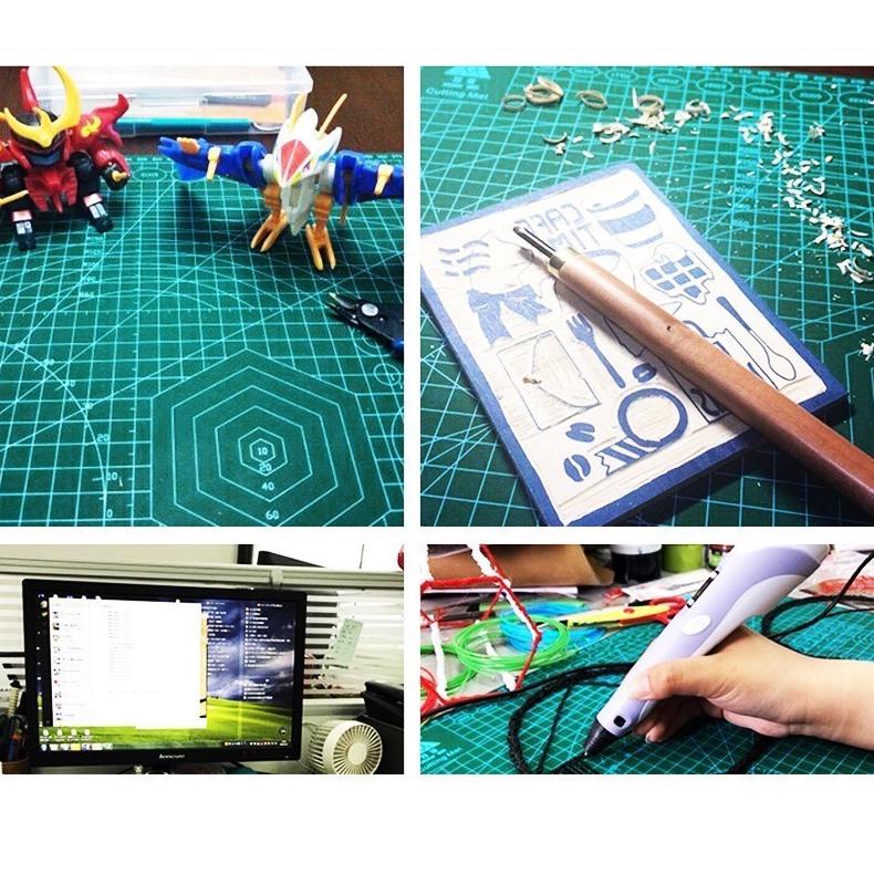 Dijamin Irit  A3/A4 PVC Cutting Mat Cutting Pad Board Double-sided DIY Tool Cutting Board-Papan