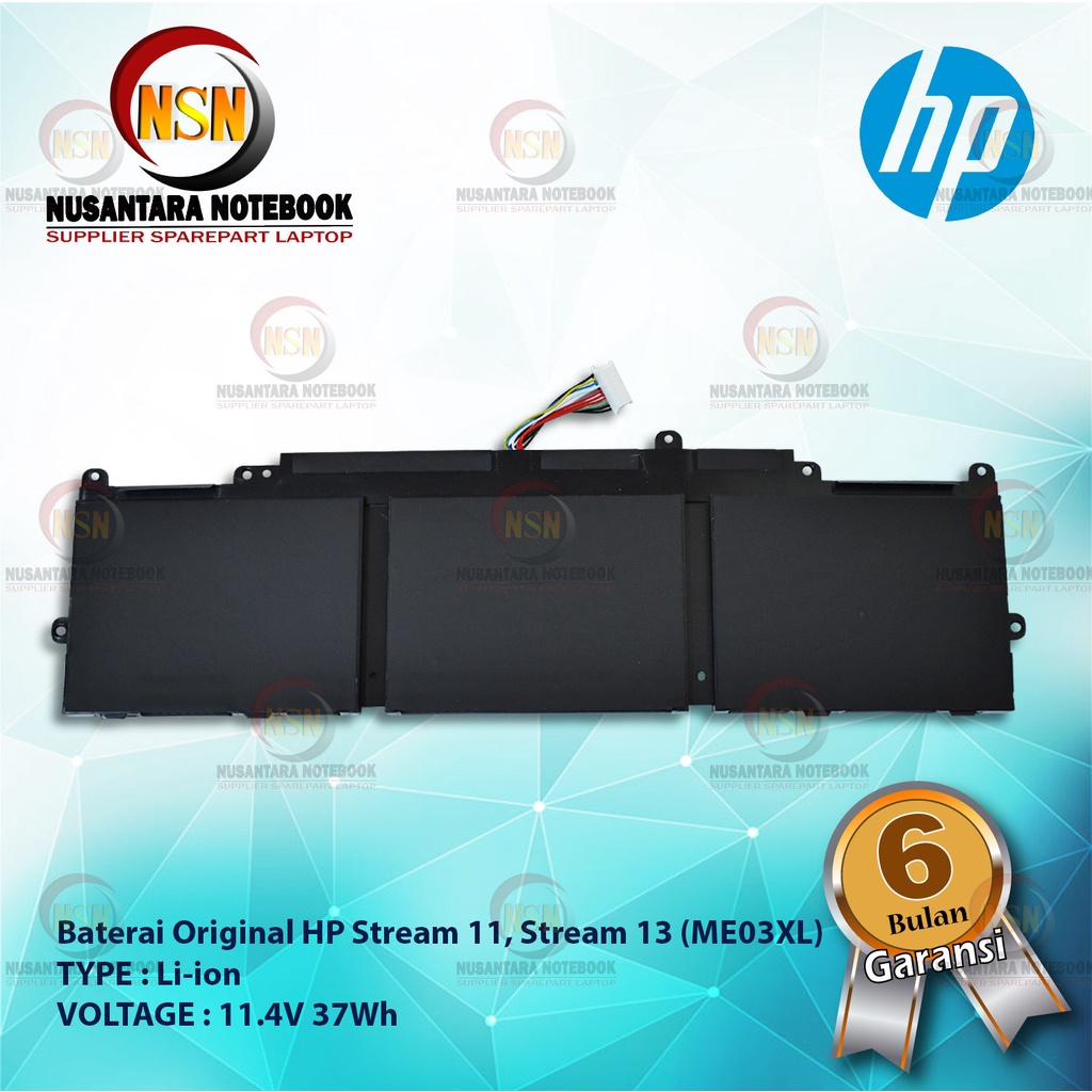 Baterai Laptop Original Hp STREAM 11 13 ME03XL 11.4V 37Wh