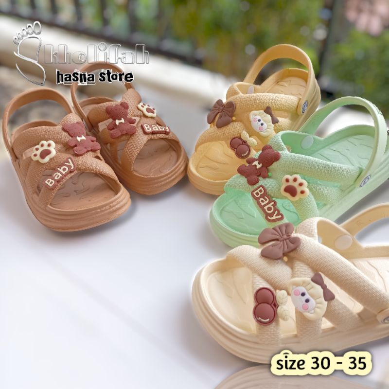 Terbaru Sandal Slop silang Anak tanggung Karakter Series Irsoe