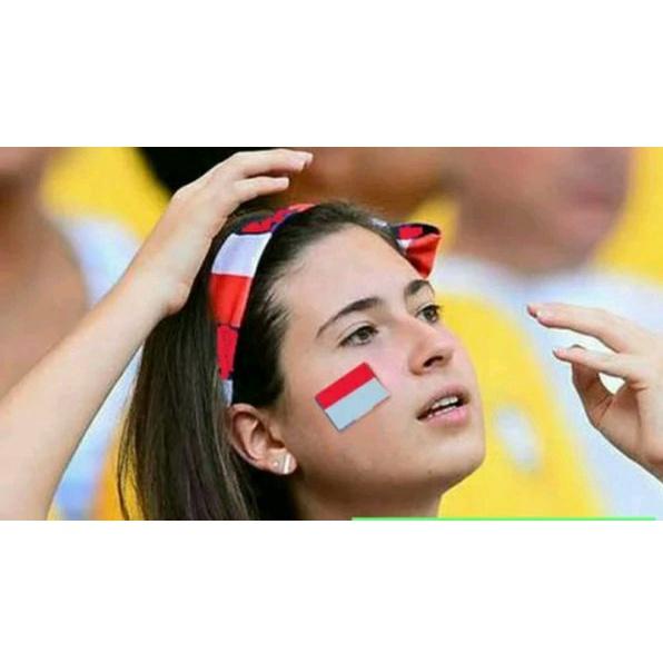 

[L-7@9 ✓) Sticker Pipi Merah Putih ISI 100PCS | Tempelan Pipi Bendera TERMURAH trending