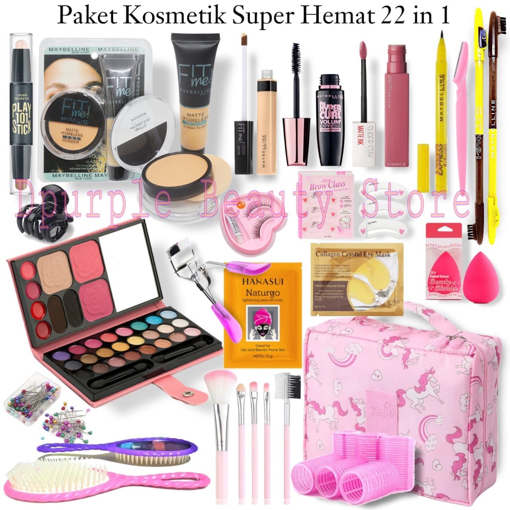 Paket Kosmetik Varian Super Lengkap / Paket Kecantikan Kosmetik Lengkap /Paket Make Up Lengkap Murah - Bedak - Fondation - Eyeshadow