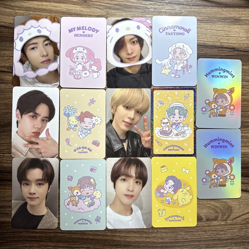 pc nct x sanrio renjun yuta kun shotaro stc sungchan haechan winwin photocard dream 127 wayv tc trad