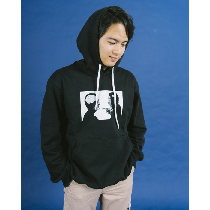 ⭐BISA COD⭐ Reclays Jaket Hoodie Pria BRAIN Hitam | Black Jacket Hodie - S