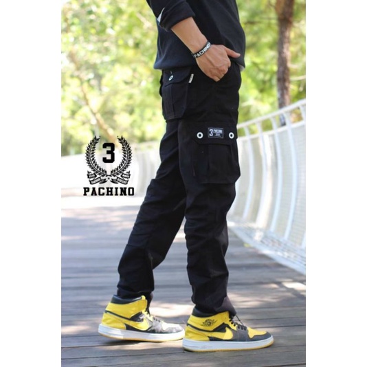 Cargo Pants / Celana Cargo Panjang / Celana Cargo Pria / Celana Panjang Cargo Hitam