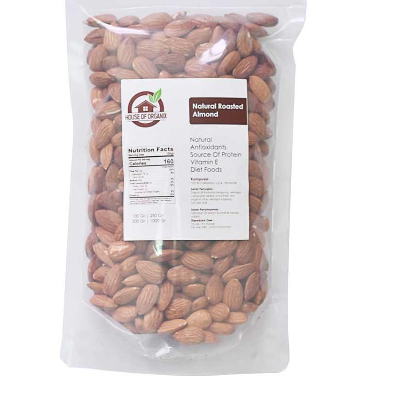 

BAYAR DITEMPAT✔️Natural Roasted Almond (Panggang) 500 Gr|RA1
