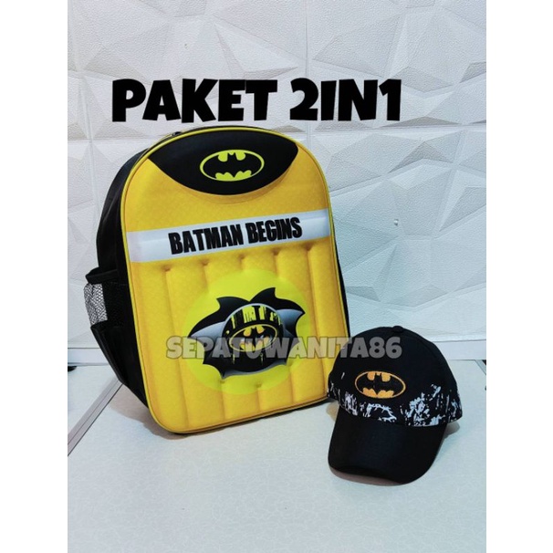 Tas Sekolah Anak Laki-laki Karakter BETMEN - Ransel Anak SD - Karakter SPIDERMAN - Tas Laki Laki  - Ransel SPIDERMAN Anak - Tas Anak SD Tas Anak  Kekinian