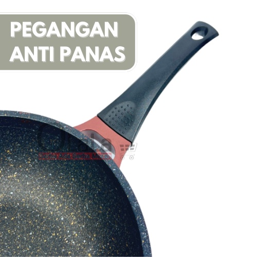 ( OJE ) WAJAN PANCI PENGGORENGAN ANTI LENGKET TUTUP KACA TECHNOLOGI NON STICK 32cm TM-CH4905