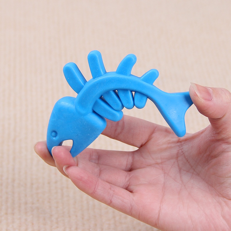 Mainan Hewan Peliharaan Berbahan Karet Tahan Gigit Mainan Kucing Mainan Hewan Berbentuk Tulang Ikan