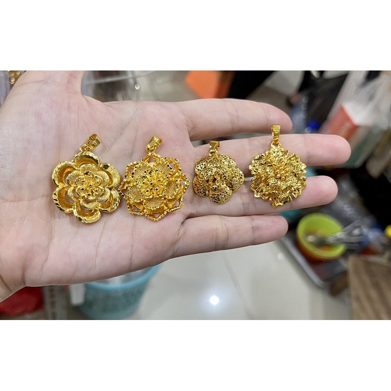 Fifi Fashion Liontin Bunga Model Perhiasan Lapis Emas LB01
