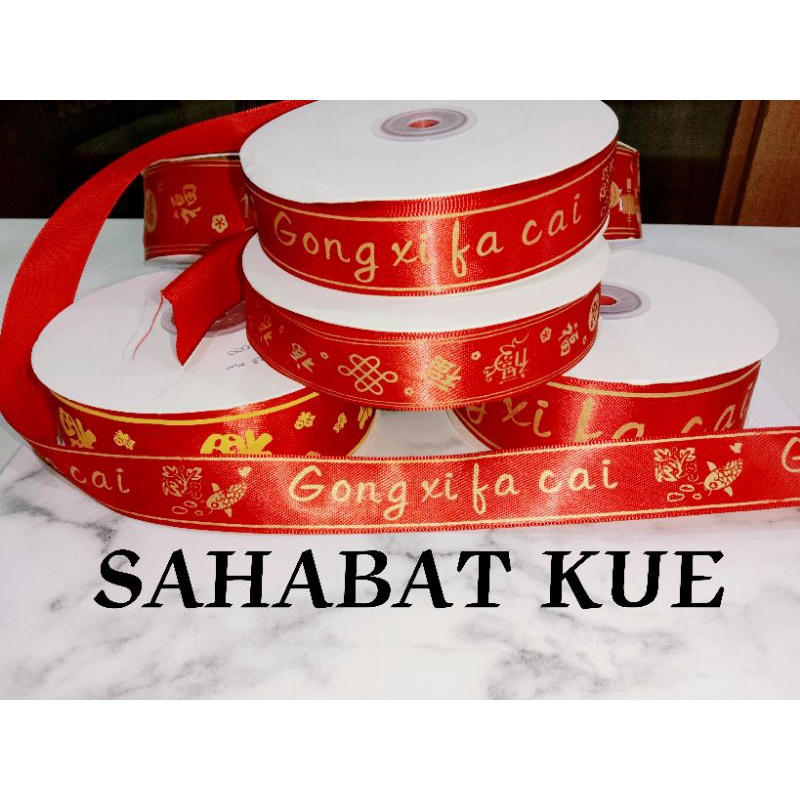 

Pita Merah Edisi Imlek, Pita Motif Imlek Eceran (per 1 Meter)