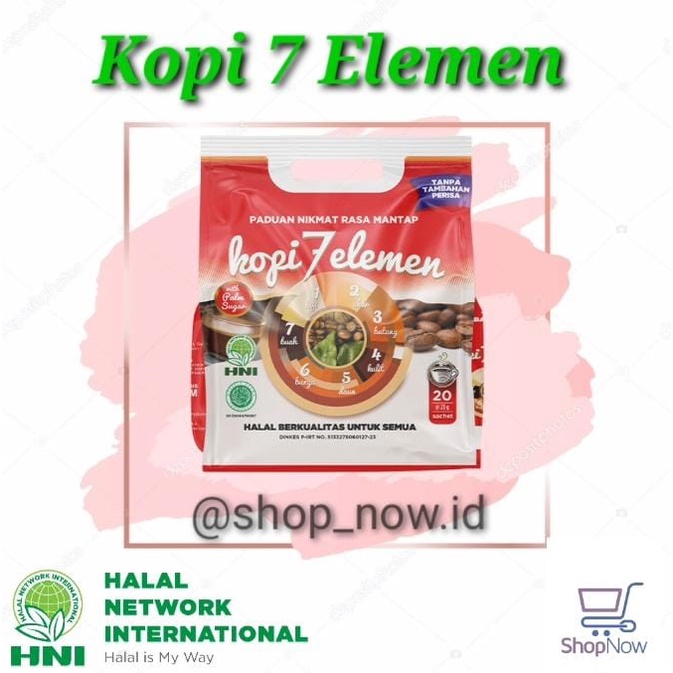 

Kopi 7 elemen isi 20 sachet hni hpai || Kopi Sevel