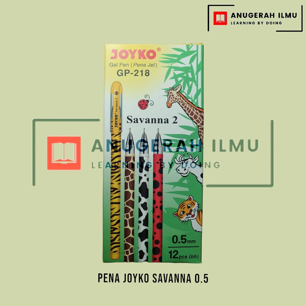 

Gel Savanna Joyko 12 pcs / Savana / Jel / Ball point / Bulpen / Pena / Pen / Bolpoin / Pulpen / ANUGERAH ILMU