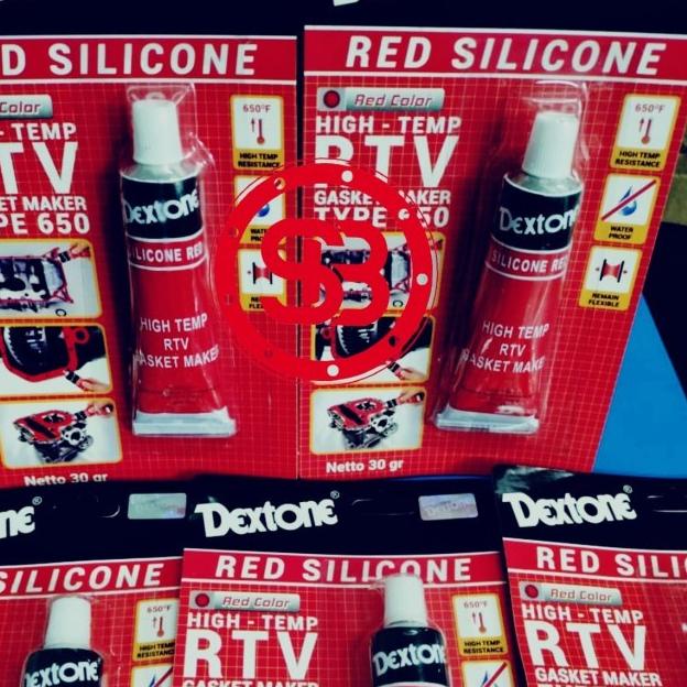 

セ LEM Dextone red silicone 30gr lem gasket merah / silicon red ⇑