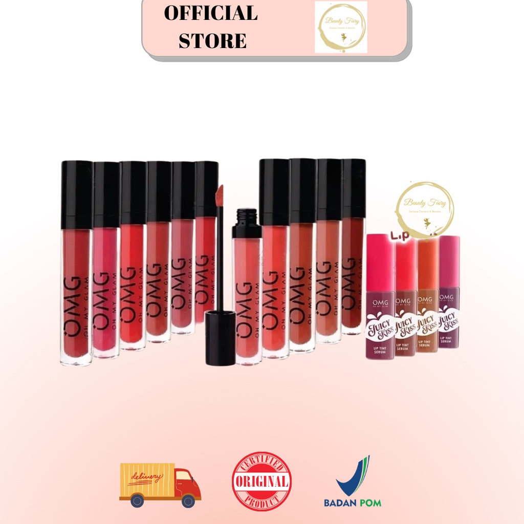 OMG Oh My Glam Matte Kiss Lip Cream 3.5g ( lipstick lipstik lipcream )
