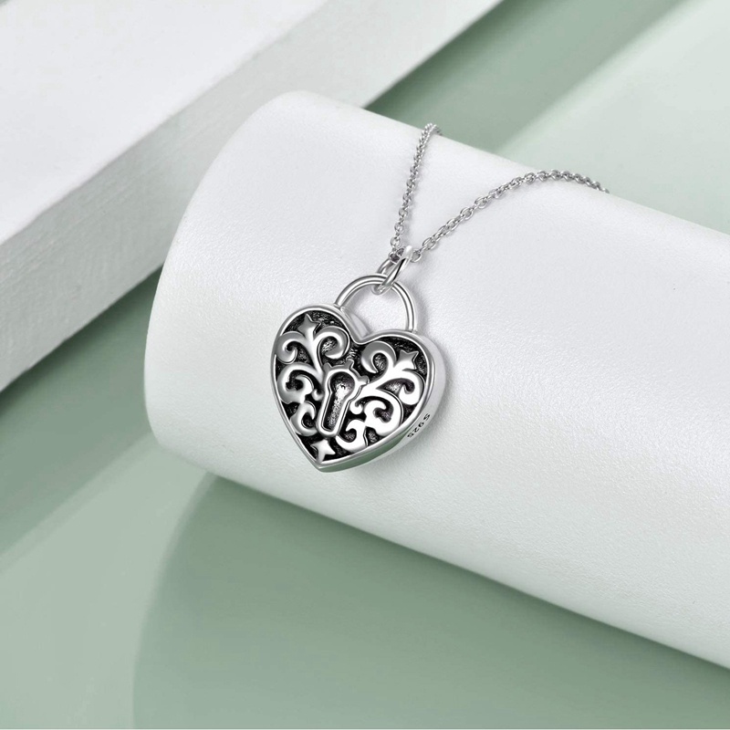 Abu Manusia Sterling Sliver Kerawang Lock Guci Kalung Untuk Abu Kenang Kenangan Kremasi Memorial Hadiah Perhiasan