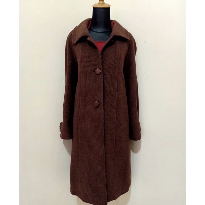 preloved winter coat wool keren ala korea fit XL