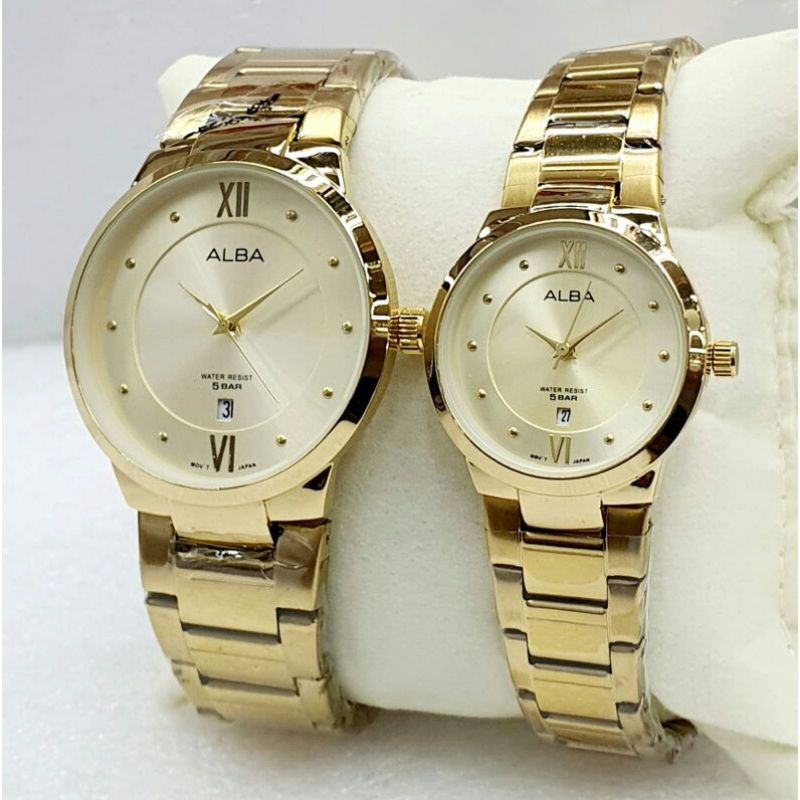 HARGA TERMURAH | Jam Tangan Alba Couple Rantai Anti Air | Jam Tangan pria wanita model Lawas / Promo murah bisa satuan Free Bok