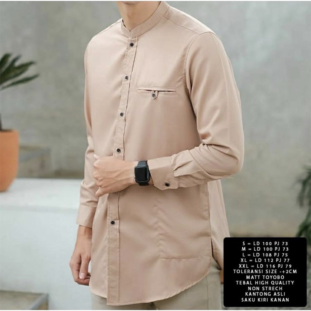 AS FASHION-COD-BAJU KOKO MUSLIM TERBARU 2023-BAJU KOKO PRIA MUSLIM LENGAN PANJANG-ATASAN PRIA MUSLIM
