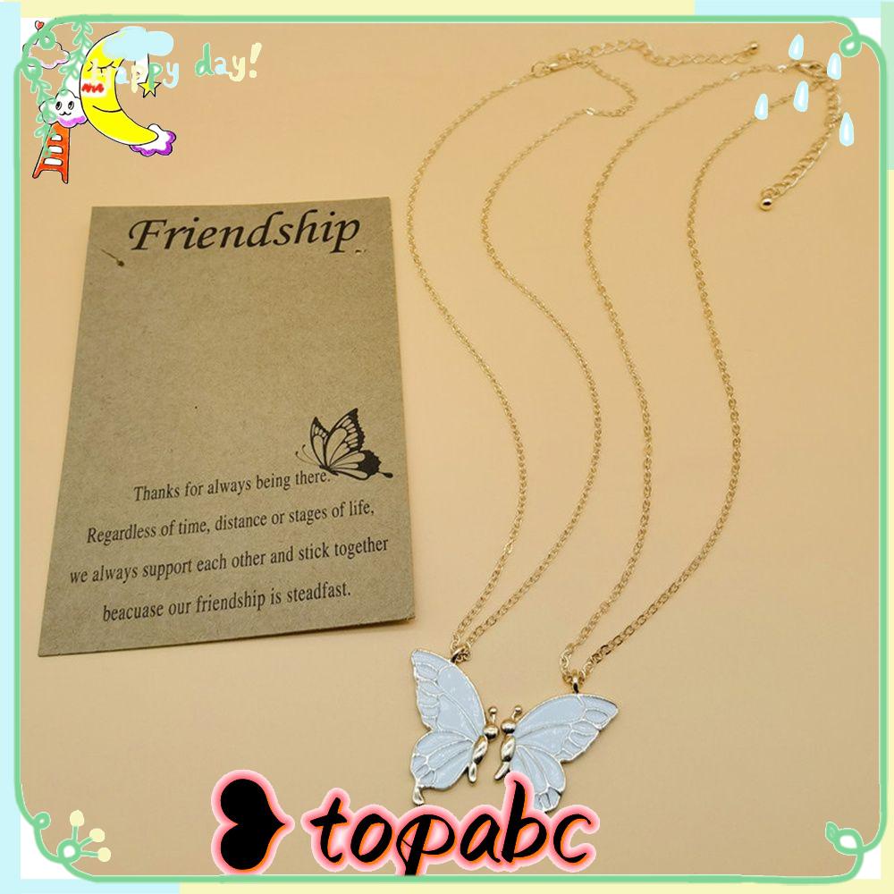 Top 2 Pcs Kalung Persahabatan Fashion Sahabat Hadiah Jarak Jauh Best Friend Perhiasan