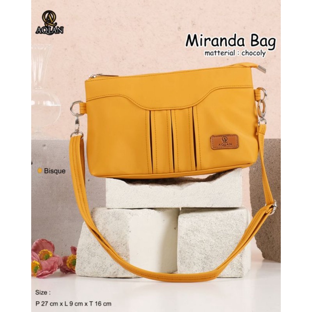 TAS SELEMPANG MIRANDA BAG BY AQLAN BAHAN CHOCOLY ANTI AIR WATERPROOF PREMIUM