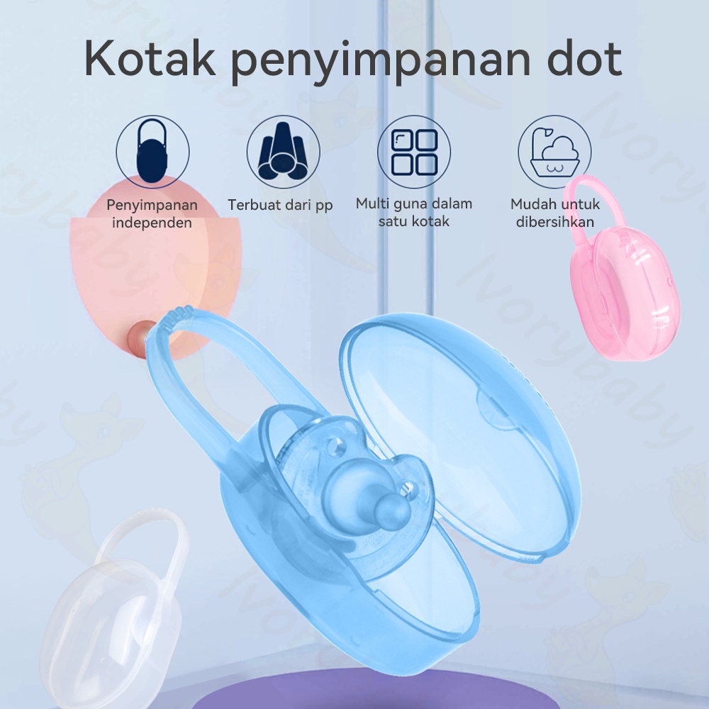 Ivorybaby kotak empeng dot Pacifier case storage tempat penyimanan teether   