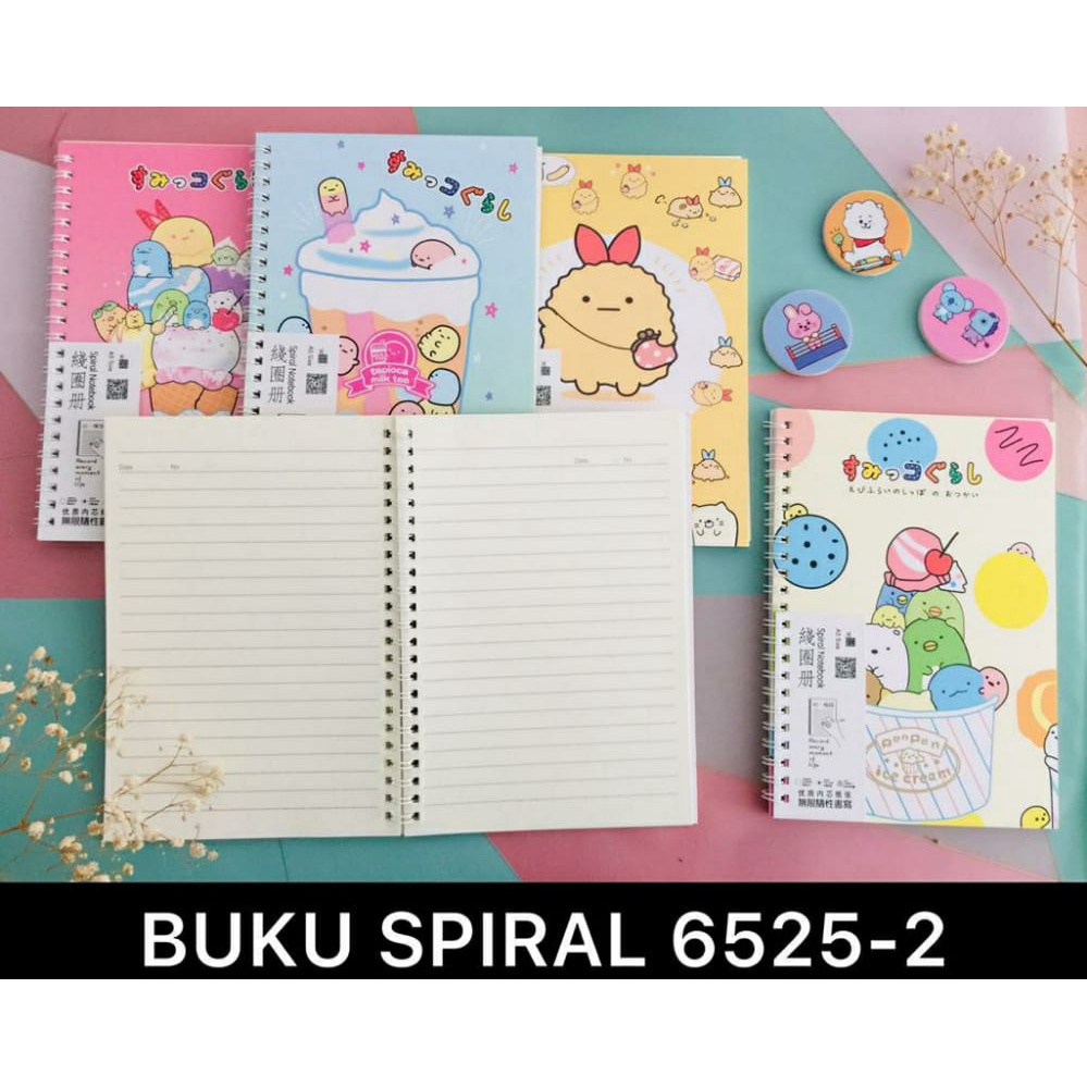 

AS888 - BUKU DIARY / AGENDA SPIRAL HARD COVER UKURAN A5 KARAKTER ICE CREAM ISI 88 HALAMAN WZ-6525-2