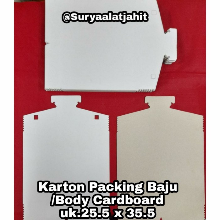 Karton Packing (Body Cardboard) uk.25.5 x 35.5 =rp.8.500/10lembar