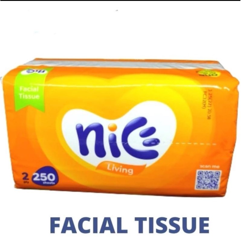 Tisu nice 250 sheets / facial tissue nice 250s / tisu wajah nice 250