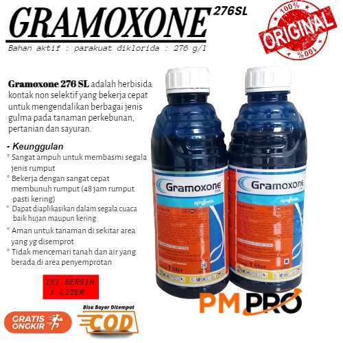 Herbisida Gramaxone 276 Sl 1 L ( Liter ) Gramason Obat Racun Multifungsi Pembasmi Gulma Dan Rumput T