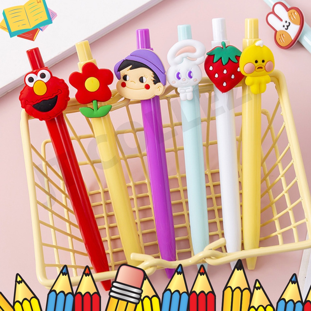 

[JTC] Pulpen Karakter Kartun & Bunga Pena Gel Motif Karakter Lucu (JT0021)