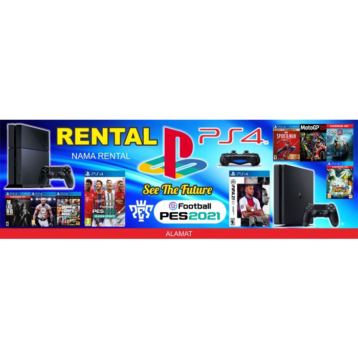 

SPANDUK RENTAL PS UKURAN 3 X 1 METER