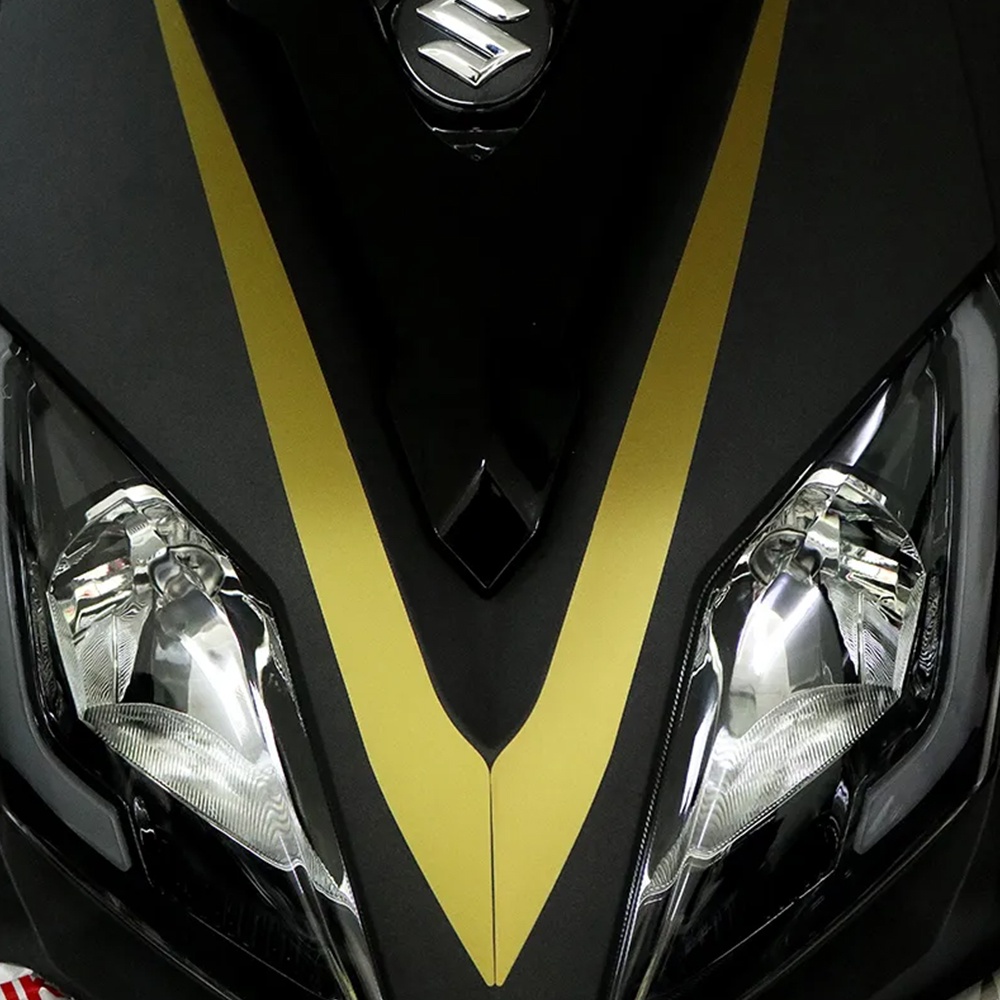 Suzuki Fairing Stiker Reflektif Depan Kepala Deca Motor Modifikasi Decal Helm Dekorasi Untuk SUZUKI UY125 NIGHTCAT Style