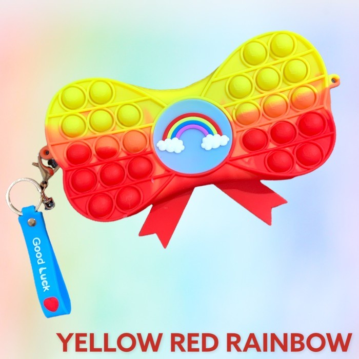 

✨NEW✨ - KOTAK PENSIL POP IT TEMPAT MOTIF LUCU MOTORIK ANAK DOMPET KARAKTER - YR Rainbow