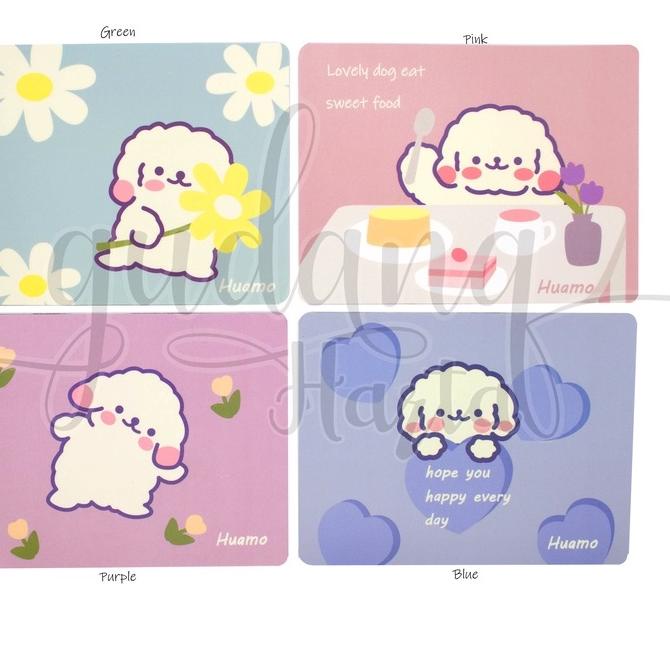 TERMURAH Mouse Pad White Poodle Anti Slip Motif Anjing Putih Lucu GH 317009 $ 879